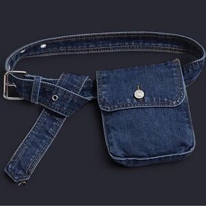 Denim Blue Men's Belt Bag